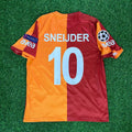 Wesley Sneijder 10 Galatasaray Retro 2013-2014 Formasi Home Jersey – Back View