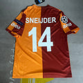 Wesley Sneijder 14 Galatasaray Retro 2013-2014 Formasi Home Jersey – Back View