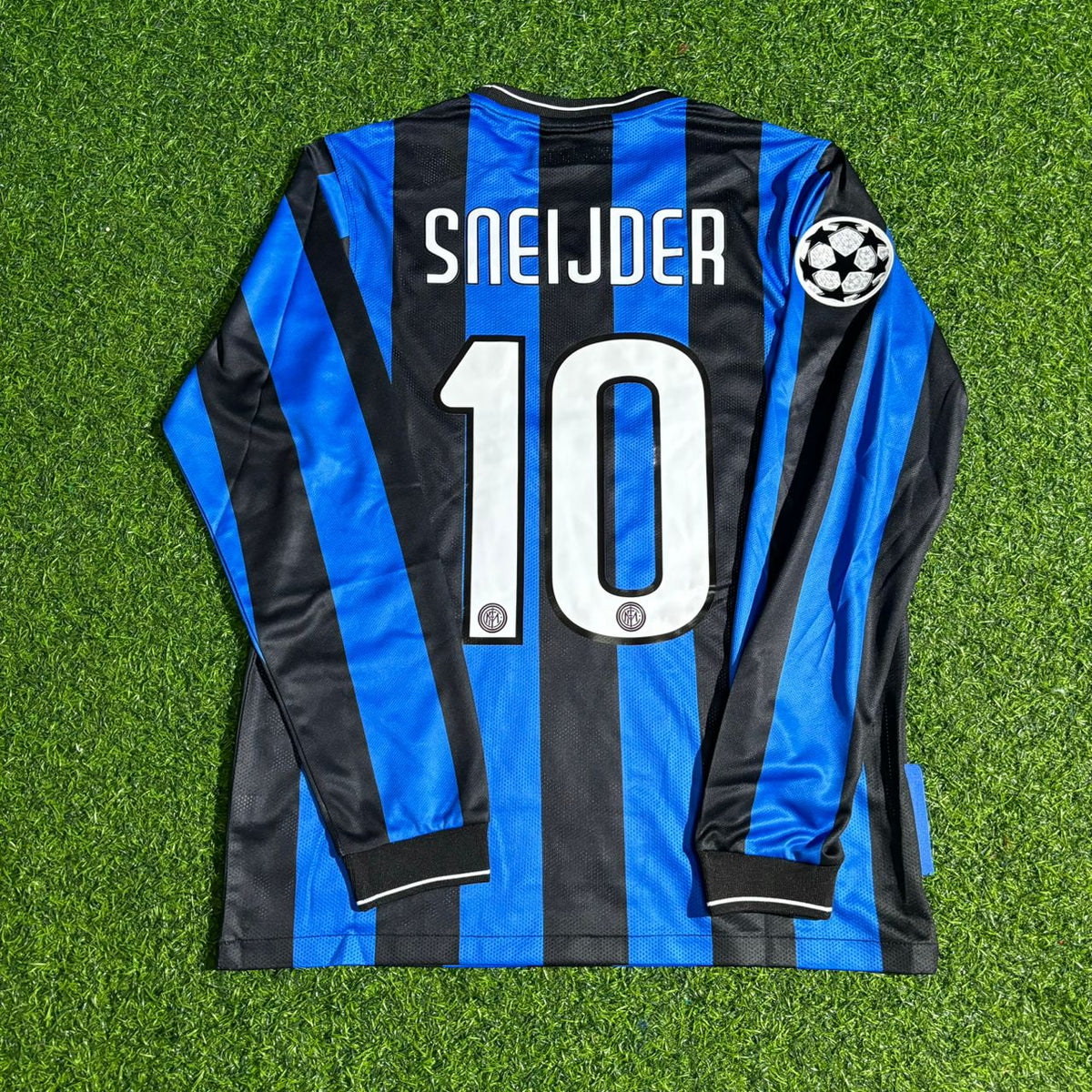 Wesley Sneijder Inter 2010 Champions League Final Retro Football Jersey – Back View