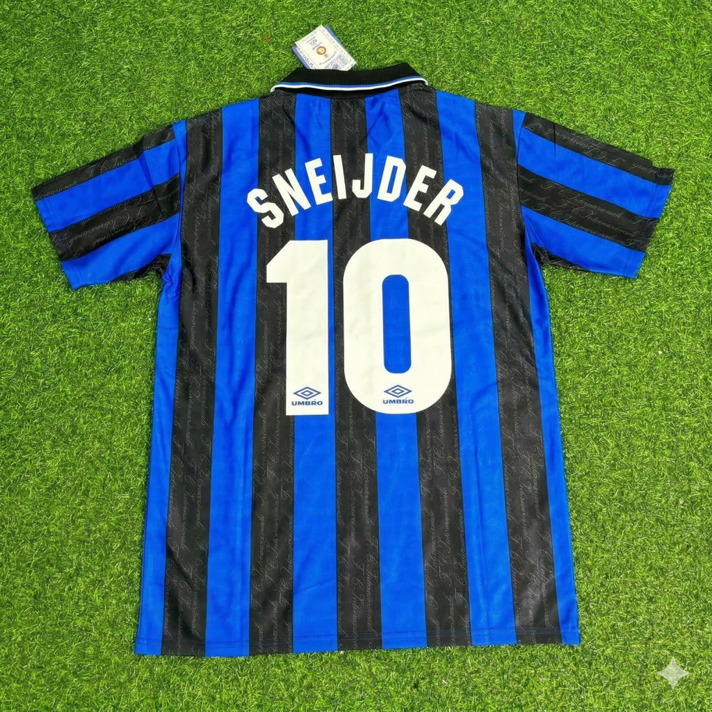 Wesley Sneijder Inter Home Retro Football Jersey – Back View