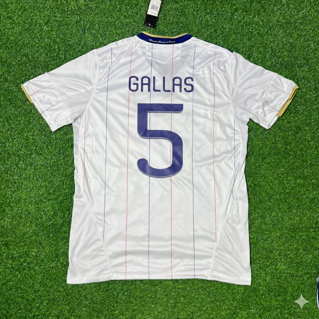 France EURO 2004 Retro Football Jersey – William Gallas – Back View