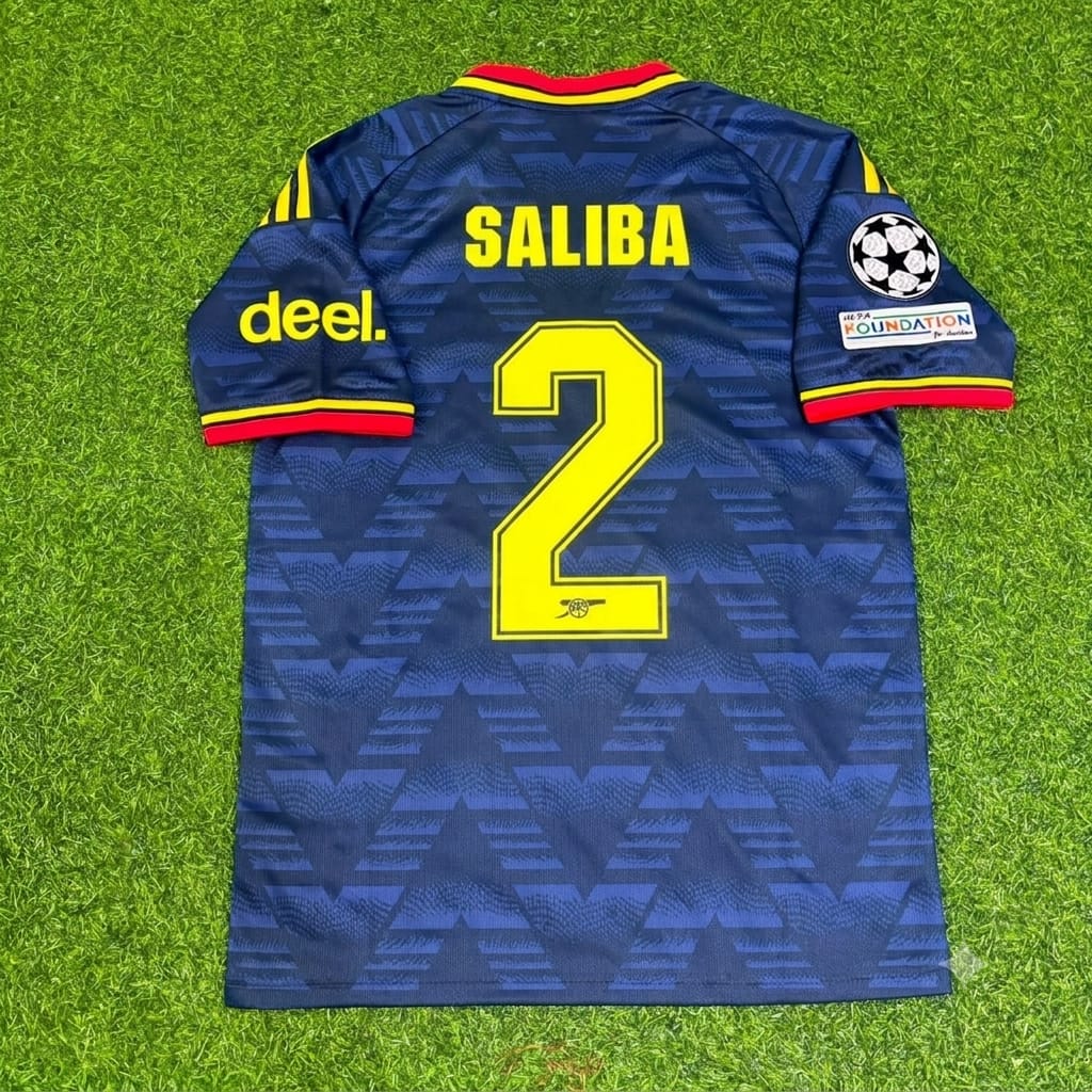 William Saliba Arsenal Away New Season 2027 Jersey Kit Soccer – Back View