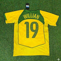 Willian 19 Brazil Retro Football Jersey – Back View