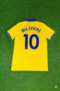 2013/14 Jack Wilshere Arsenal Yellow Retro Football Jersey – Back View