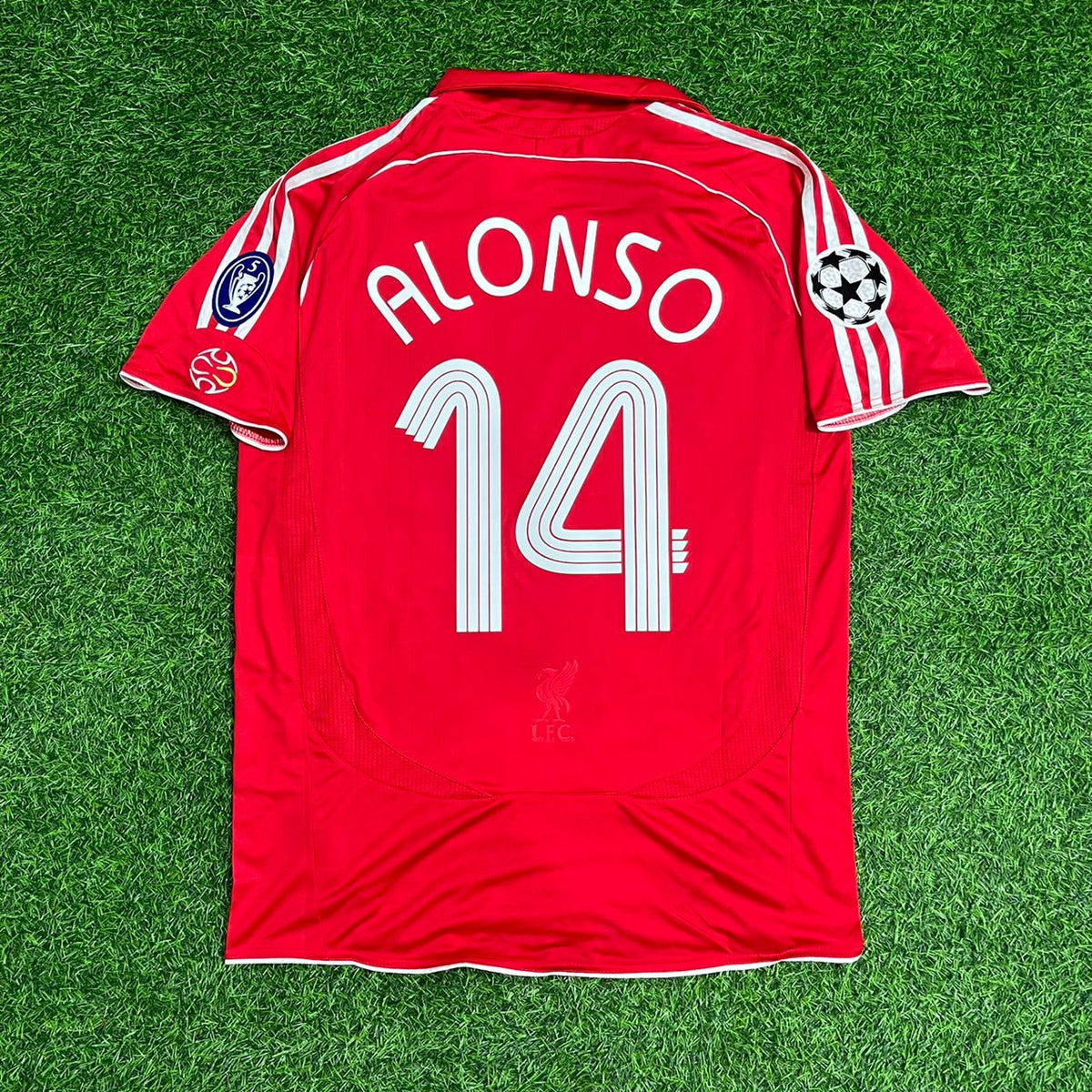 Xabi Alonso #14 Liverpool 2007/08 Jersey – Back View
