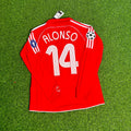 Xabi Alonso 14 – Liverpool 2007 Athens Champions League Final Retro Kit Jersey – Back View