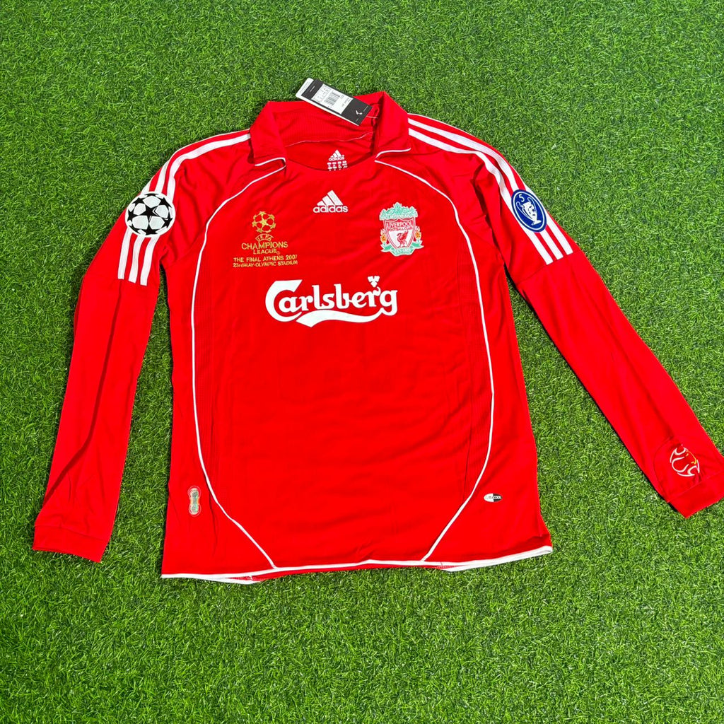 Xabi Alonso 14 – Liverpool 2007 Athens Champions League Final Retro Kit Jersey – Front View
