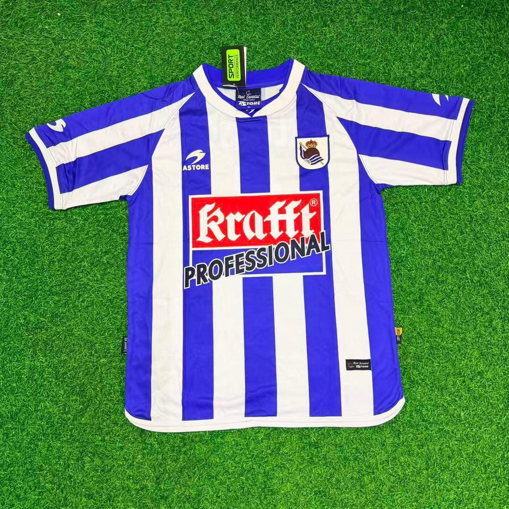 Real Sociedad 2002/2003 Retro Football Jersey – Mikel Aranburu – Front View