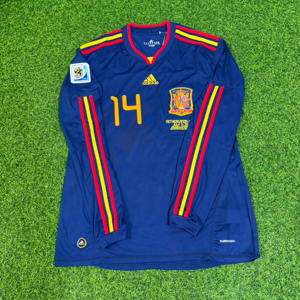 Xabi Alonso - Spain 2010 World Cup Final Retro Jersey – Front View