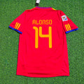 Xabi Alonso 14 – Spain 2010 World Cup Retro Kit Jersey – | | – Back View