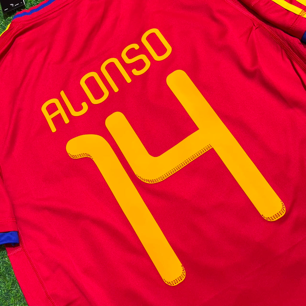 Xabi Alonso 14 – Spain 2010 World Cup Retro Kit Jersey – | | – Detailed View