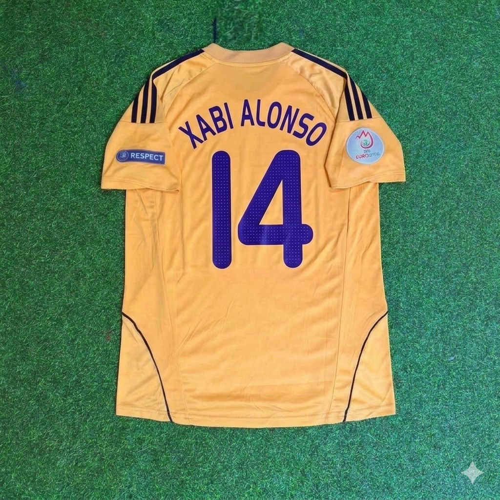 Spain EURO 2008 Retro Football Jersey – Xabi Alonso 14- – Back View