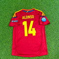 2012 Spain EURO Xabi Alonso Final Retro Football Jersey – Back View