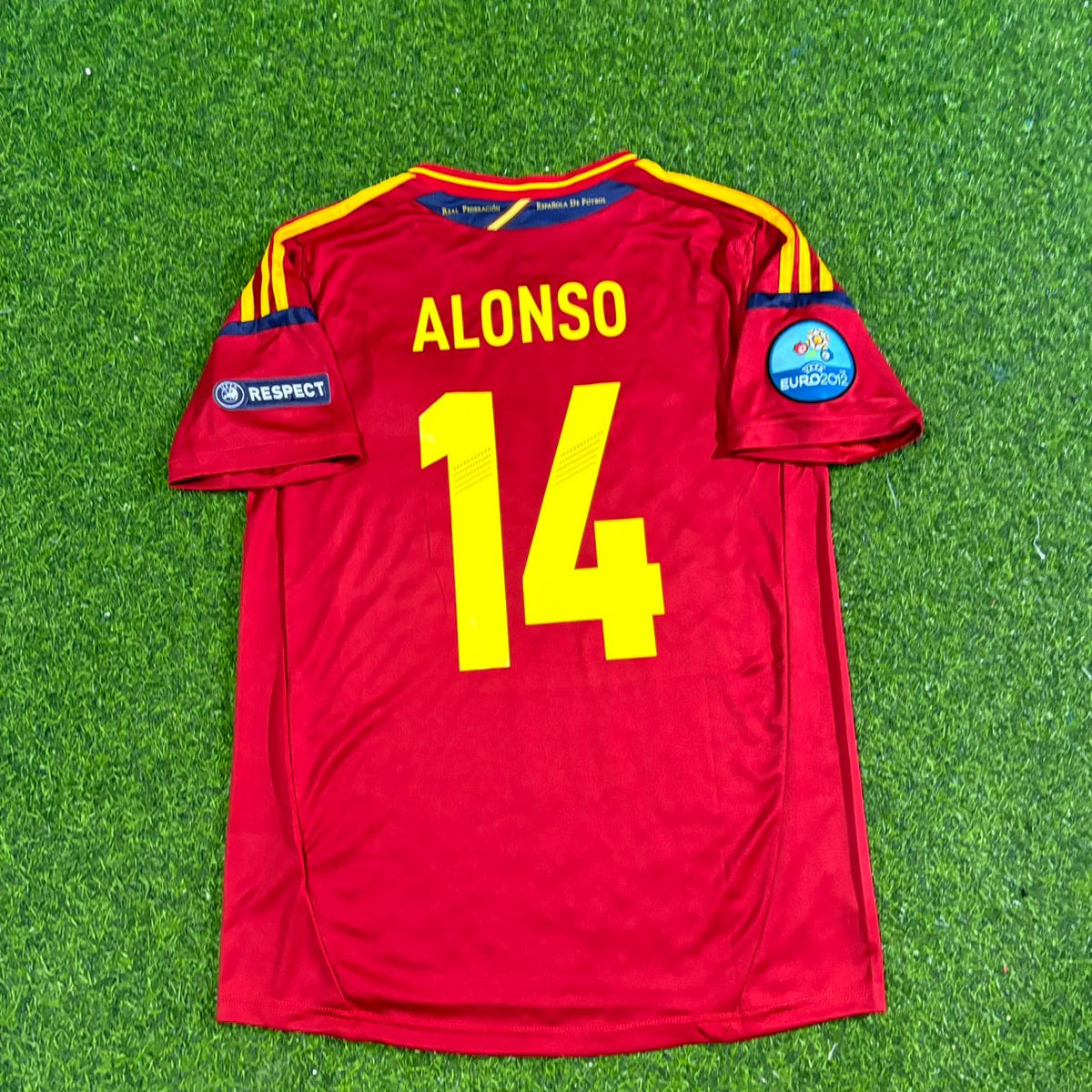 2012 Spain EURO Xabi Alonso Final Retro Football Jersey – Back View
