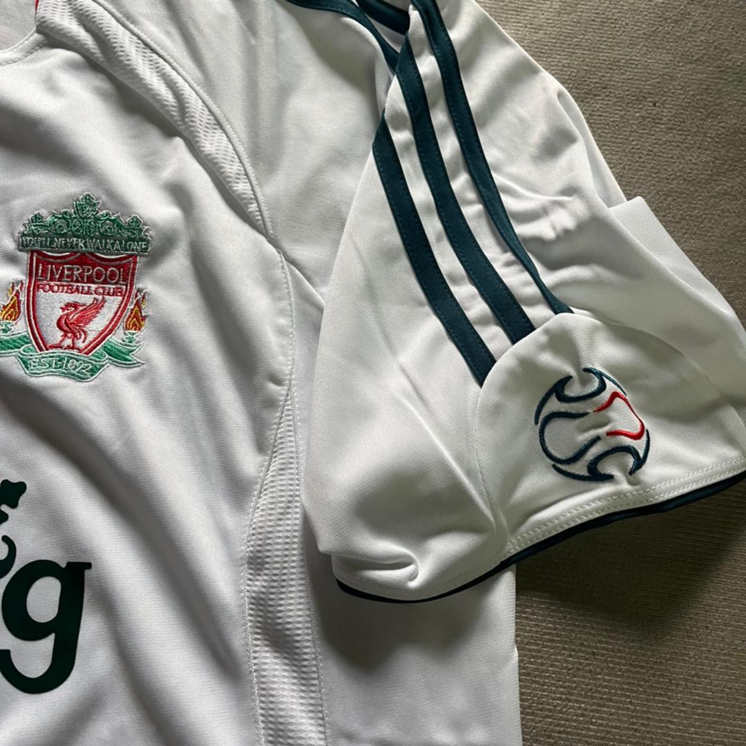 2006 Sami Hyppiä Liverpool 2007 White Retro Football Jersey – Detailed View