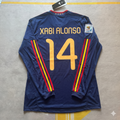 2010 Spain World Cup Xabi Alonso - Final Retro Football Jersey – Back View