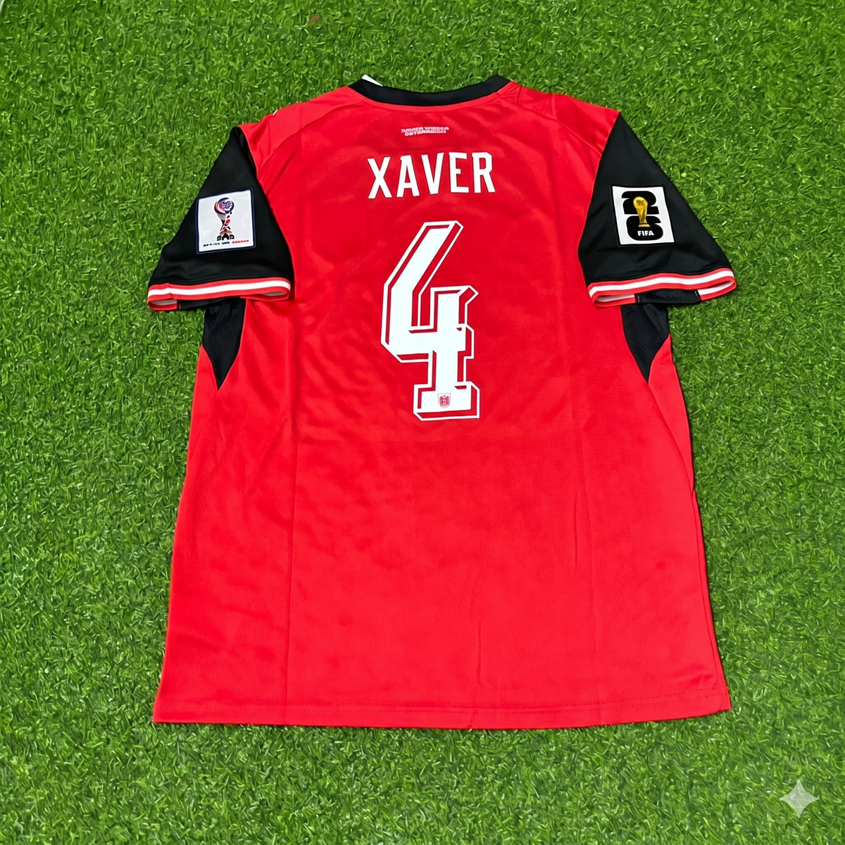 Austria 2026 World Cup Kit Jersey – Xaver Schlager 4- – Back View
