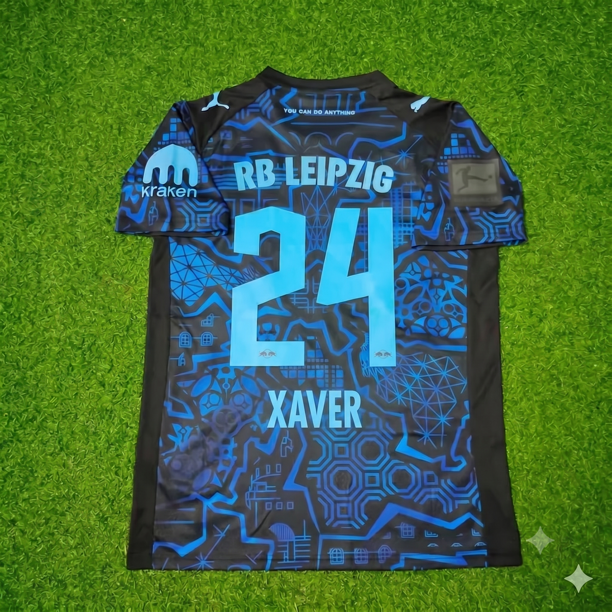 Xaver Schlager #24 RB Leipzig Football Jersey – Back View