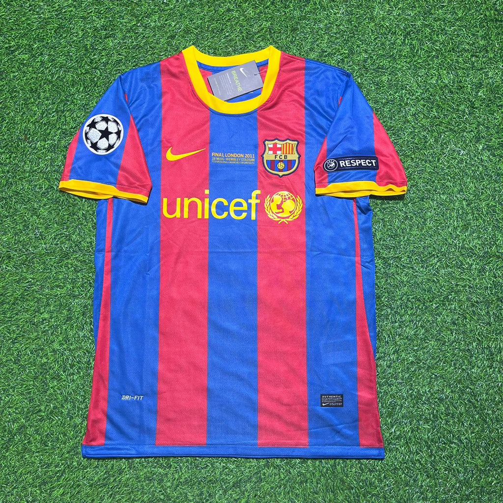 Xavi Barcelona 2011 London Final Jersey – Front View