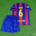 2015 Xavi #6 Barcelona Champions League Final Kids Retro Football Jersey – Back View