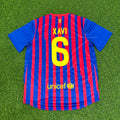 Barcelona 2011/2012 Retro Home Football Jersey – Xavi Hernandez – Back View