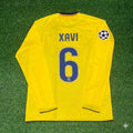 Barcelona 08/09 Season Yellow Away Retro Jersey – Xavi Hernandez FC – Back View