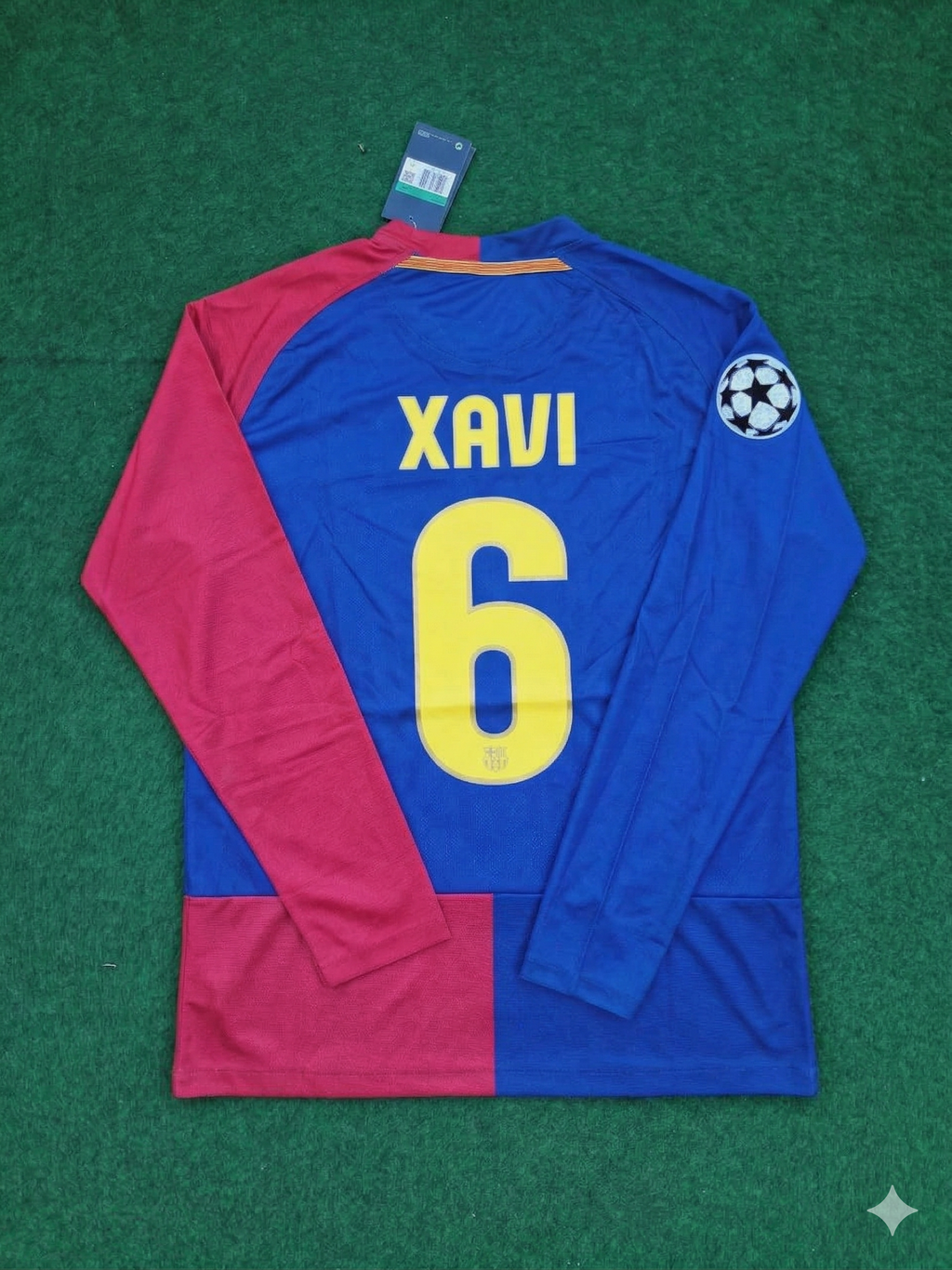 Barcelona 2009 Champions League Final Retro Jersey – Xavi Hernandez – Back View