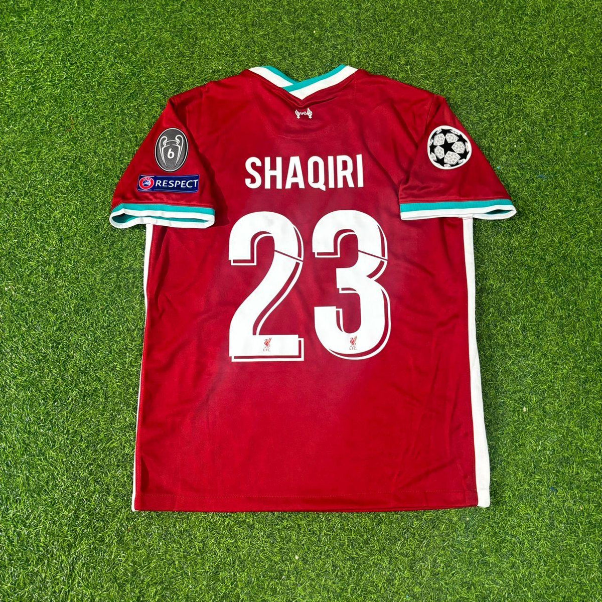 Liverpool 2019 2020 Home Retro Football Jersey – Xherdan Shaqiri 23# – Back View