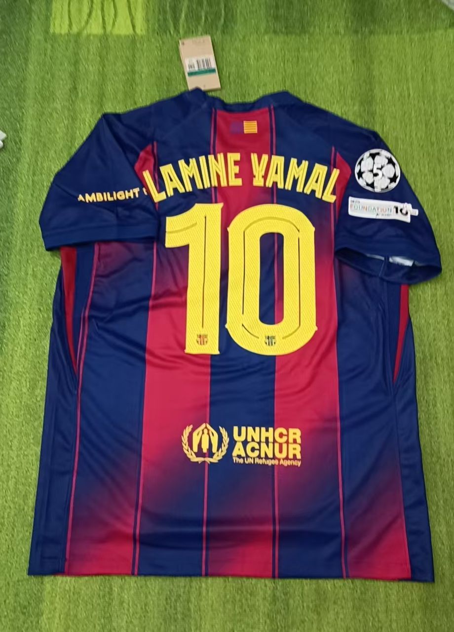 2026 Lamine Yamal Barcelona Home Number 10 Home Football Jersey – Detailed View