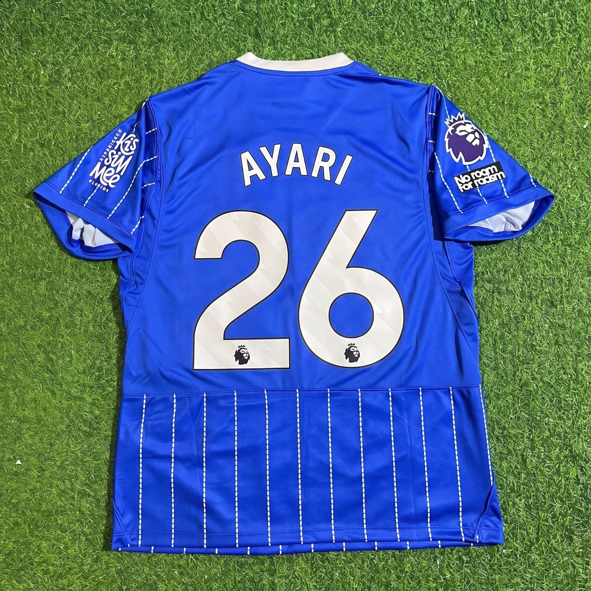 Yasin Ayari #26 Brighton 2026/2027 New Season Home Blue Football Jersey – Back View