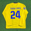 Barcelona 08/09 Season Yellow Away Retro Jersey – Yaya Toure FC – Back View