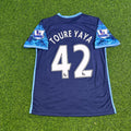 2016 Yaya Touré 42- Manchester City 2017 Season Retro Football Jersey – Back View