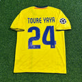 2008/09 Yaya Touré Barcelona Yellow Retro Football Jersey – Back View