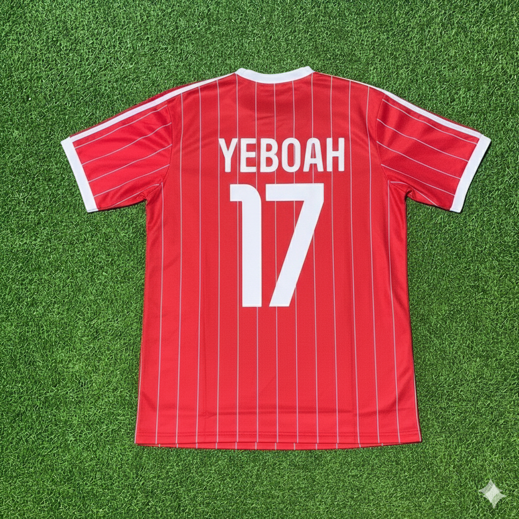 Tony Yeboah Hamburger SV Rotes Heimtrikot Retro – Back View