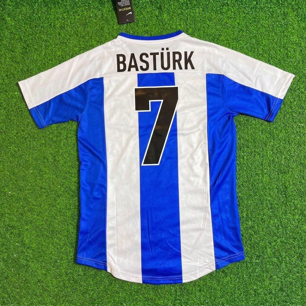 Yildiray Bastürk Hertha Berlin Commemorative Retro Football Jersey Kit – Back View