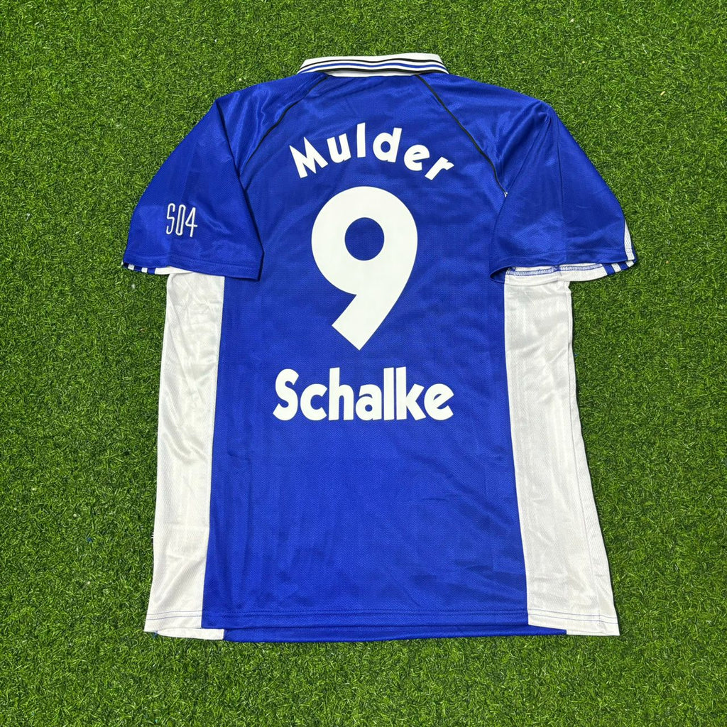 Schalke 04 1999/2000 Blaues Heimtrikot Retro – Youri Mulder FC – Back View