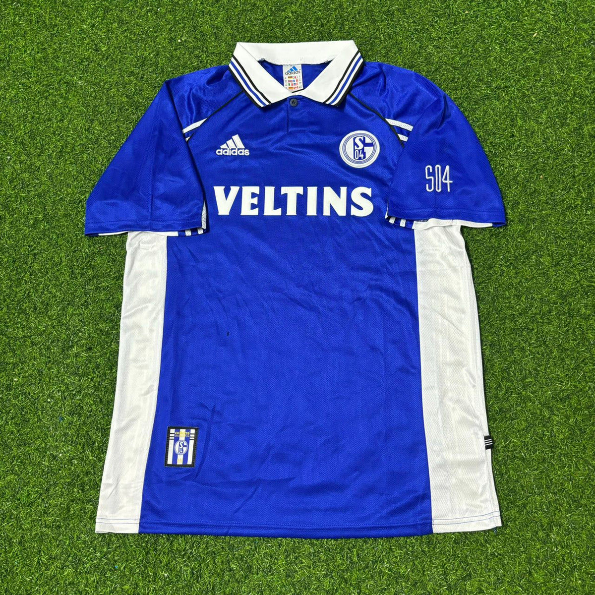 Schalke 04 1999/2000 Blaues Heimtrikot Retro – Youri Mulder FC – Front View
