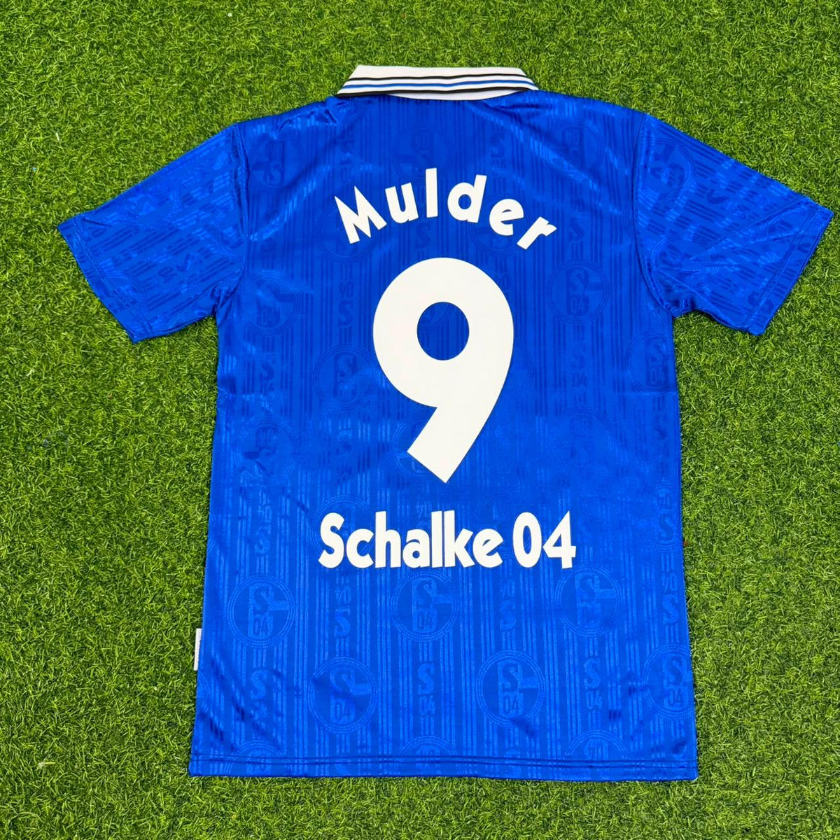Schalke 04 1996/97 Heim Retro – Youri Mulder – Back View