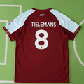 2026 Youri Tielemans 8- Aston Villa Home Football Jersey – Back View