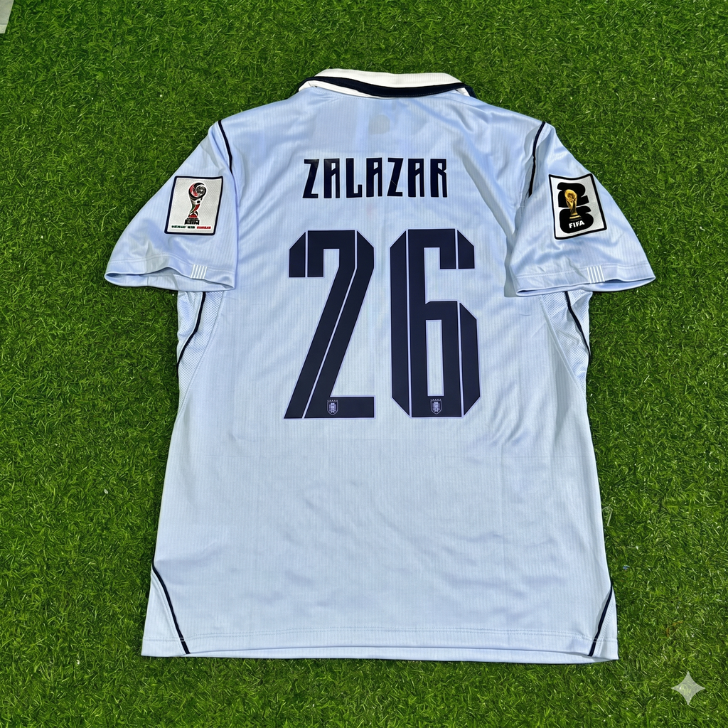 Uruguay 2026 World Cup Home Sky Blue Jersey – Rodrigo Zalazar #26 – Back View