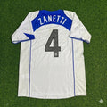 2004/05 Javier Zanetti Inter Milan Retro White Football Jersey – Back View