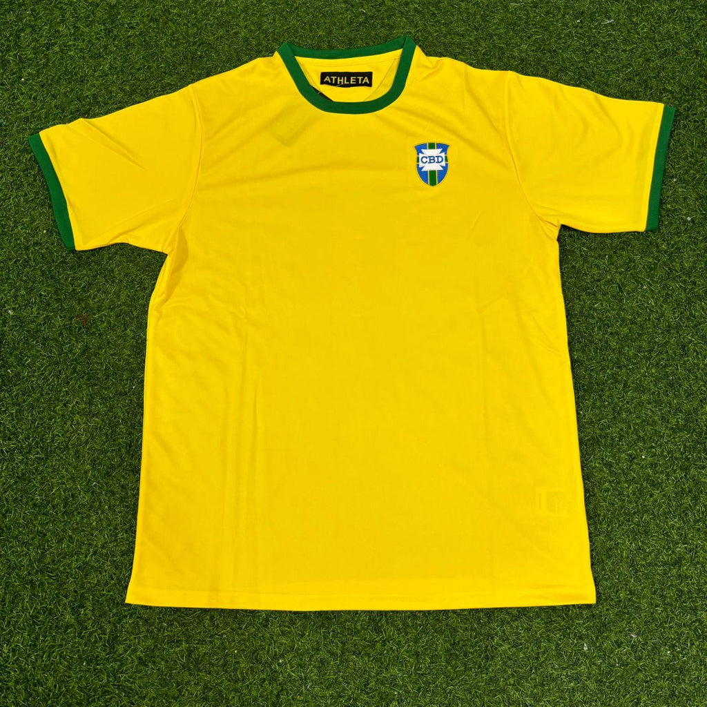 Brazil Retro Home Football Jersey – Ze Roberto – Front View