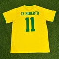 Brazil Retro Home Football Jersey – Ze Roberto – Back View