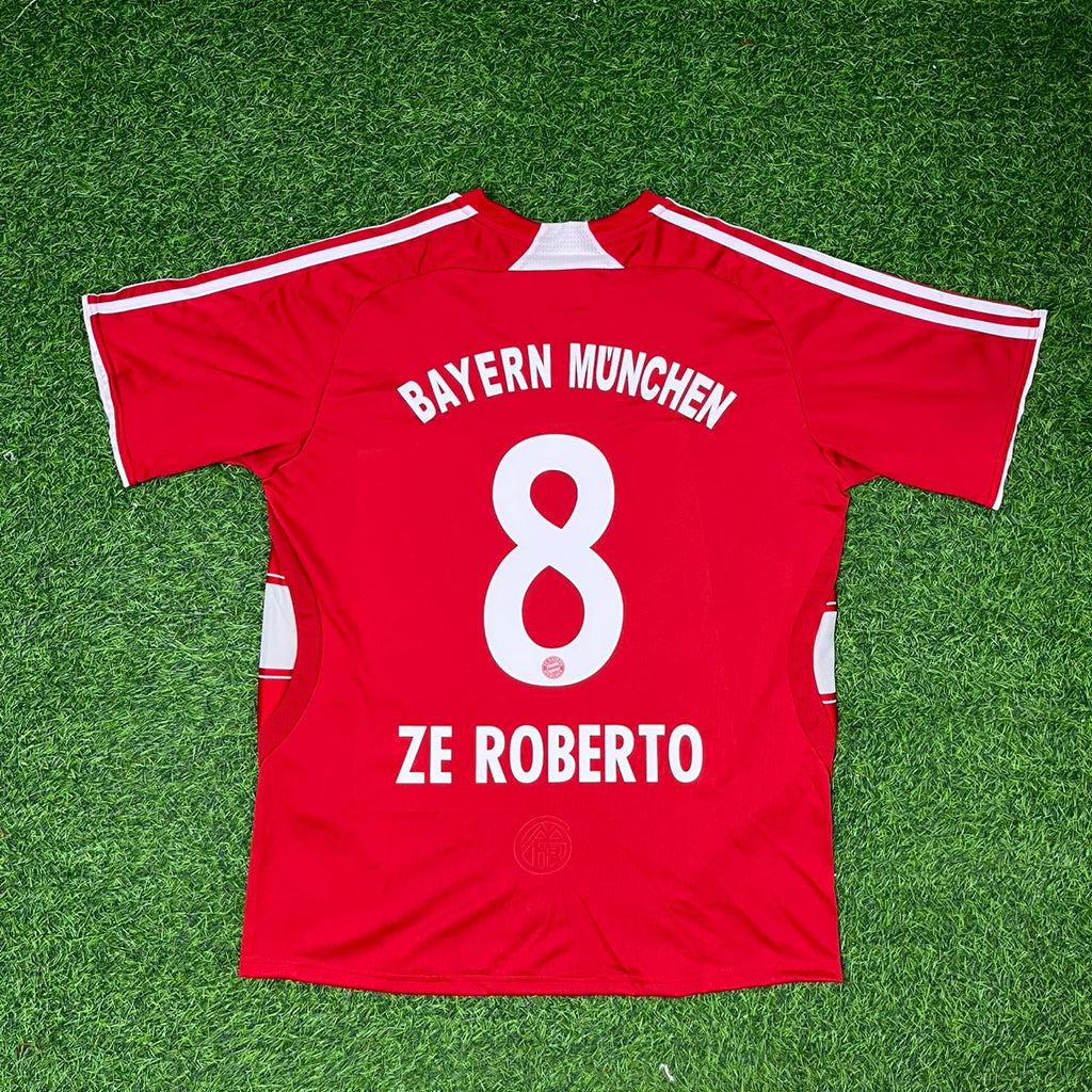 2007/09 Bayern Munich Retro Football Jersey – Ze Roberto – Back View
