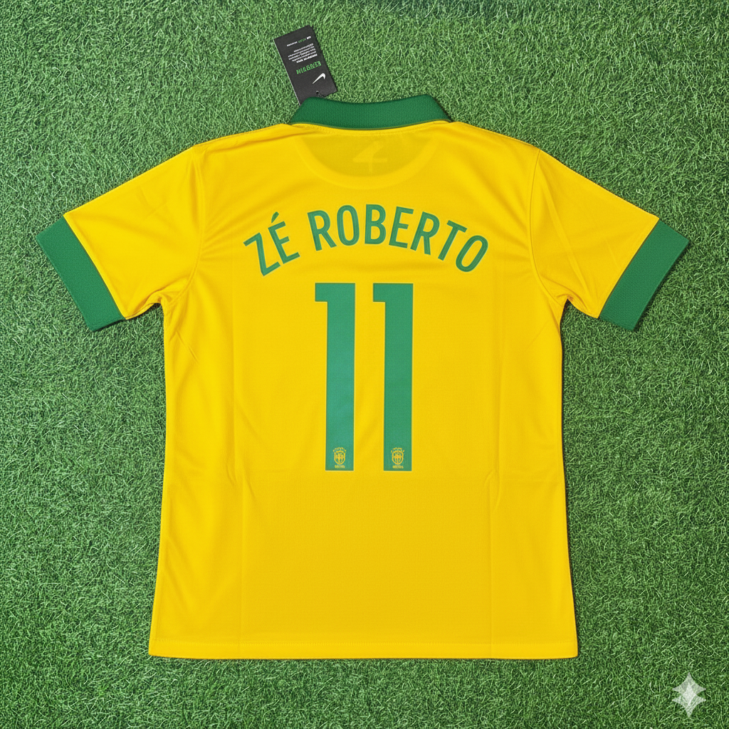 Ze Roberto Brazil Retro Football Jersey – Back View