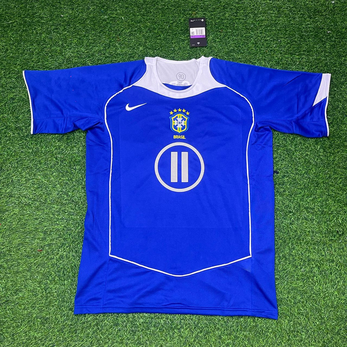 2004 Ze Roberto Gaucho Brazil Blue Retro Football Jersey Collection – Front View