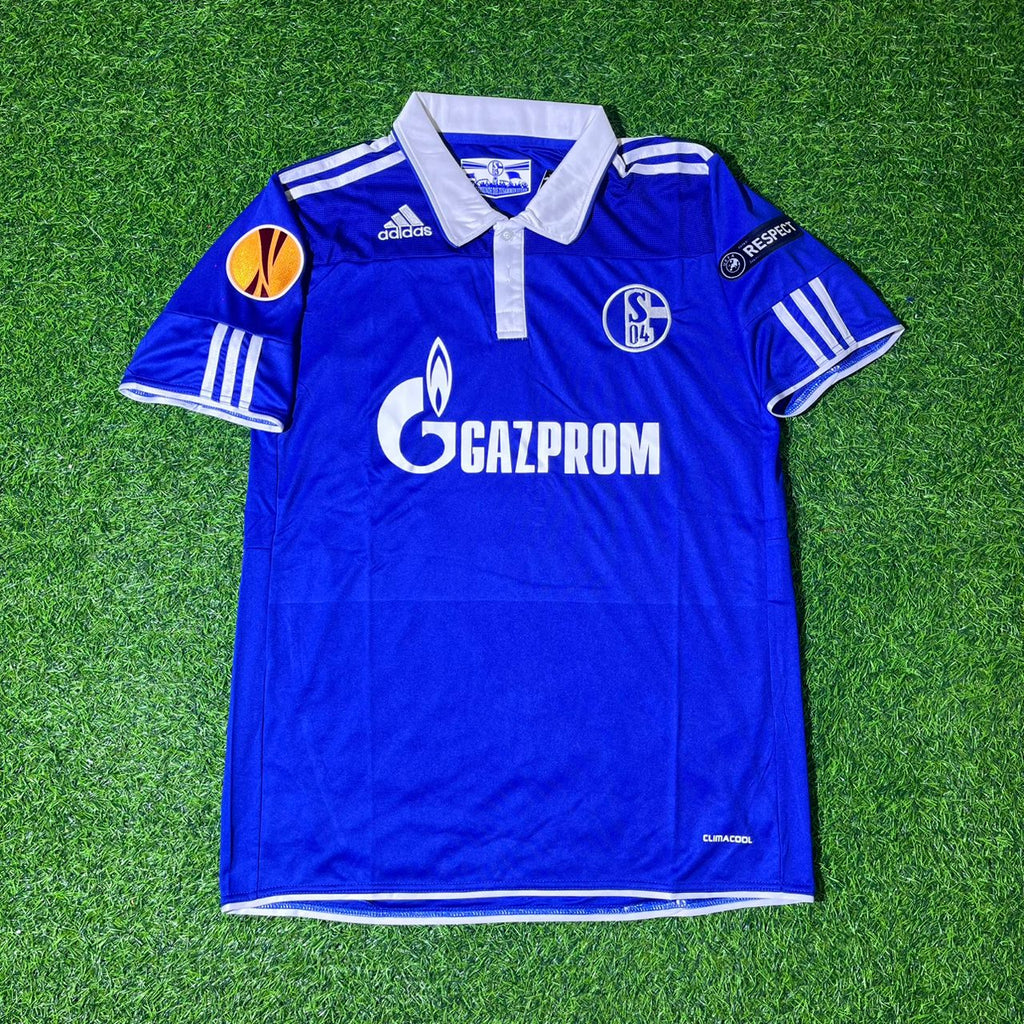 Ze Roberto Schalke 04 2011 2012 Retro Uefa Patch Football Jersey – Front View