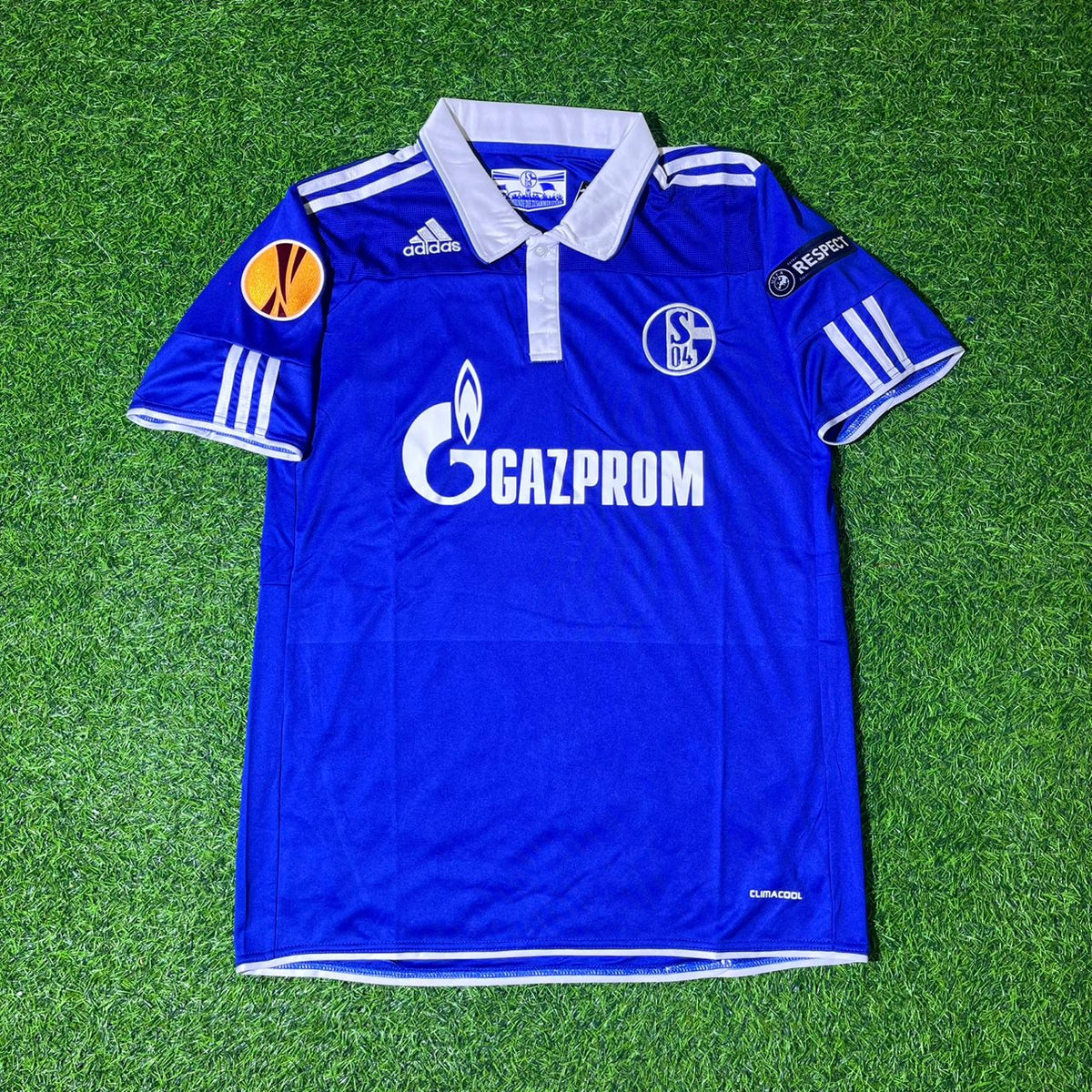 Ze Roberto Schalke 04 2011 2012 Retro Uefa Patch Football Jersey – Front View
