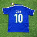Zico Brazil Blue Retro Football Jersey – Back View