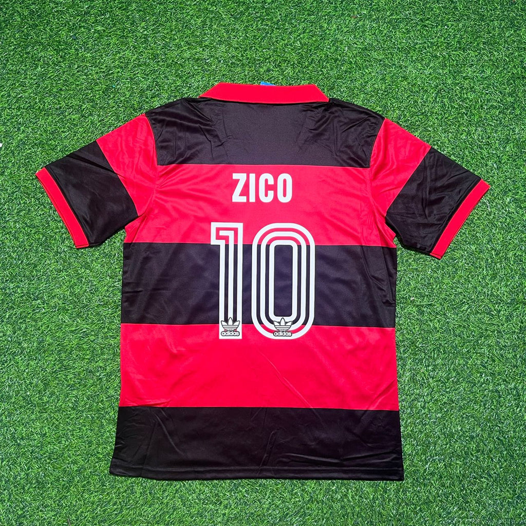 Zico Flamengo Retro Brazil Season Retro Football Jersey – Detailed View
